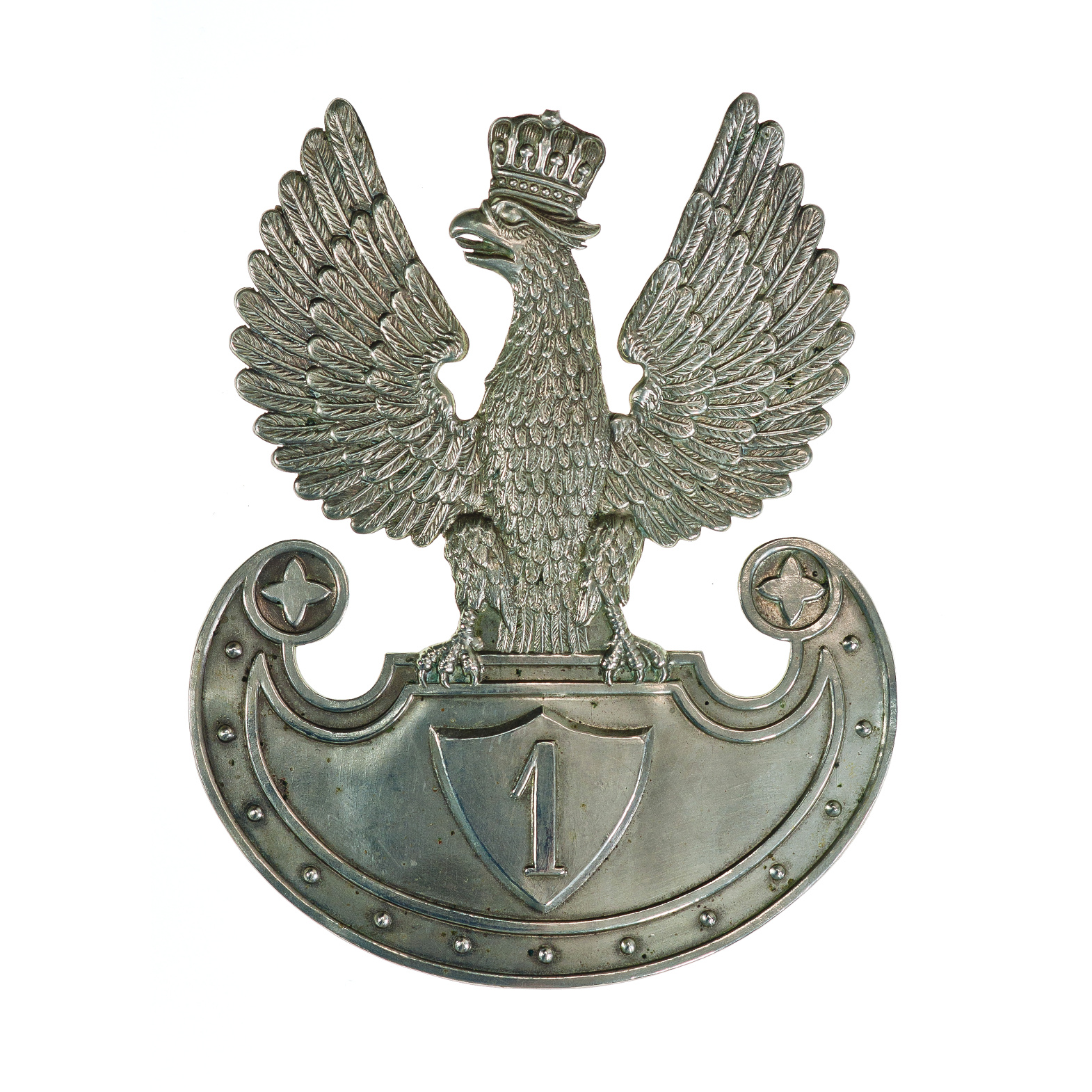 2959 ah orzeł 1 pułku kawalerii legionów, 1914-1918 r., metal, 15x12 cm.