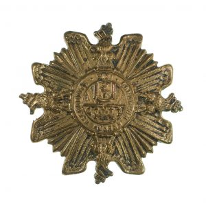 2963 ah odznaka orlęta lwowskie, tombak złocony, pocz xx w. śred.  4.4 cm.