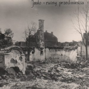 368 afh jasło, ruiny przy ul. bednarskiej 1945 r.
