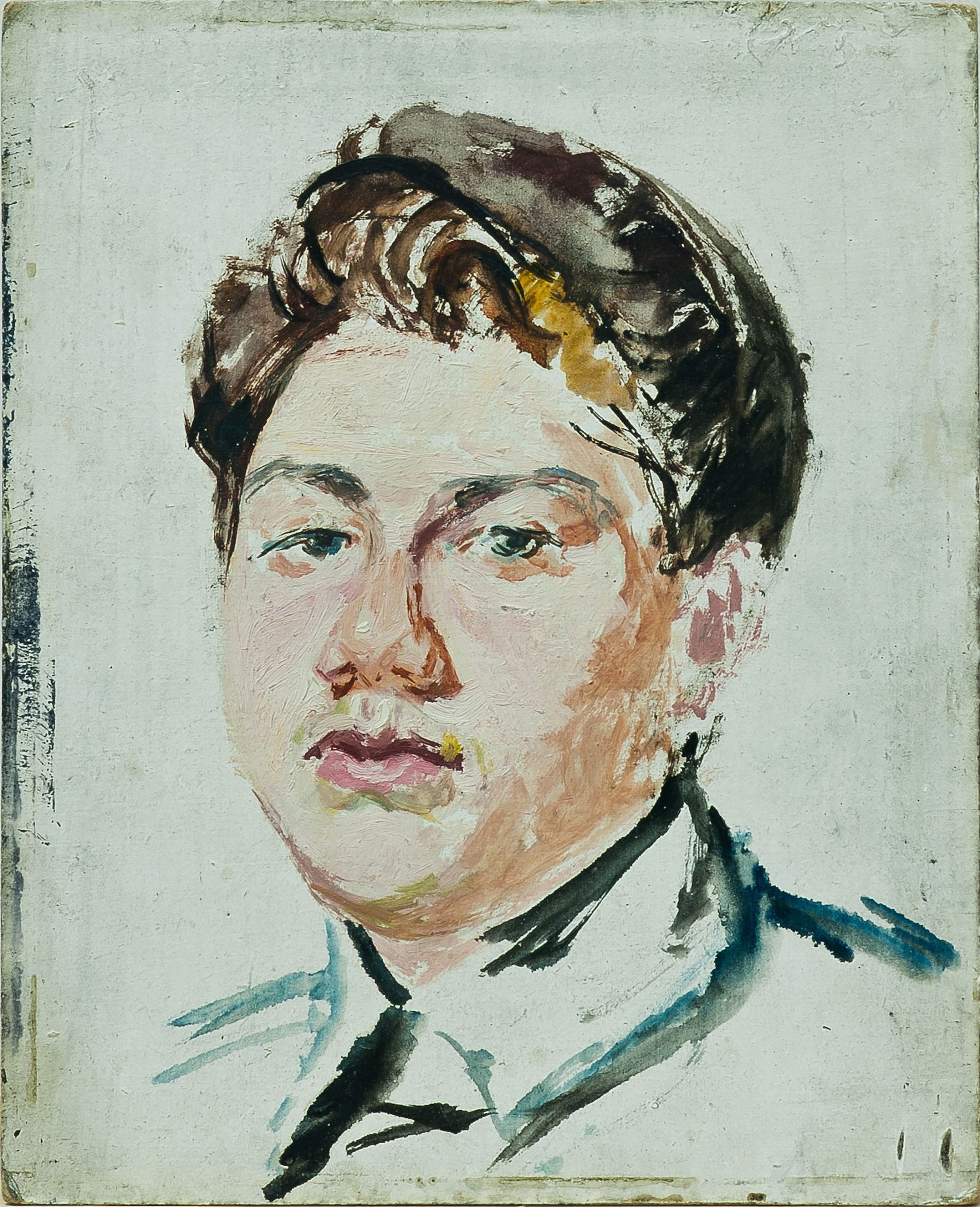 3695 AH autor Ignacy Pinkas, Szkic do portrety Włądysława Sergiusza Kazanowicza, lata 30-te, olej dykta akwarela, 27x22, fot. MSz