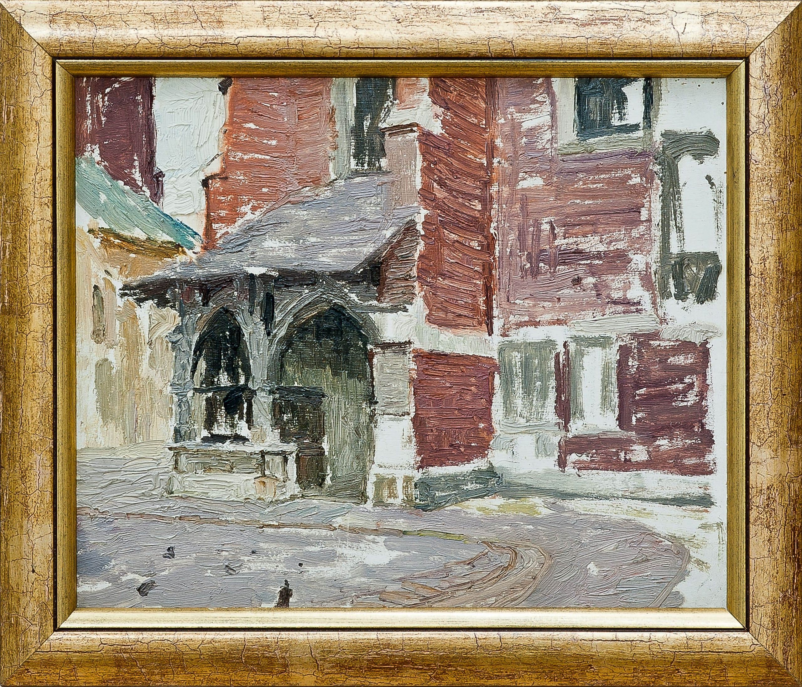 3697 AH autor Ignacy Pinkas, Wejście do kościoła św. Barbary, 1933, 22x27, fot. MSz