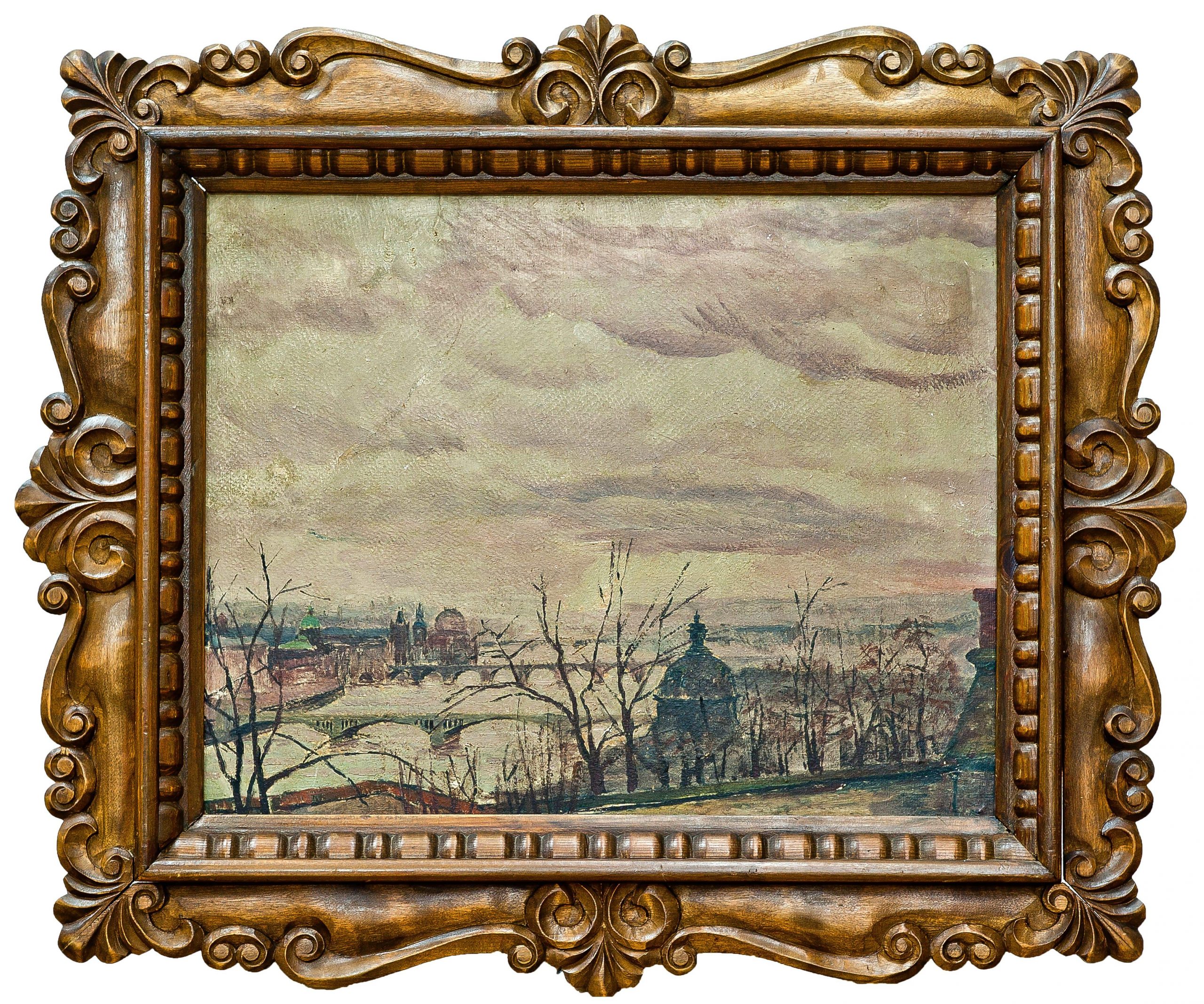 3700 AH autor Ignacy Pinkas, Praga Z zamkowych schodów, 1925, olej dykta, 40x50, fot. MSz