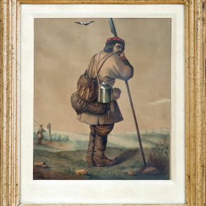 391 ah litografia kolorowa kosynier, autor  roman postępski, wymiary  32x39 cm.