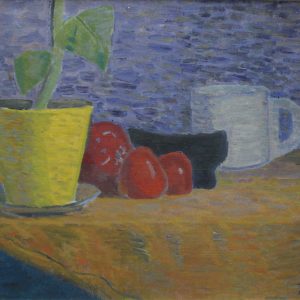 3943 ah, autor zdzisław truskolaski, martwa natura, 1946, olej na płótnie, 63x50 cm