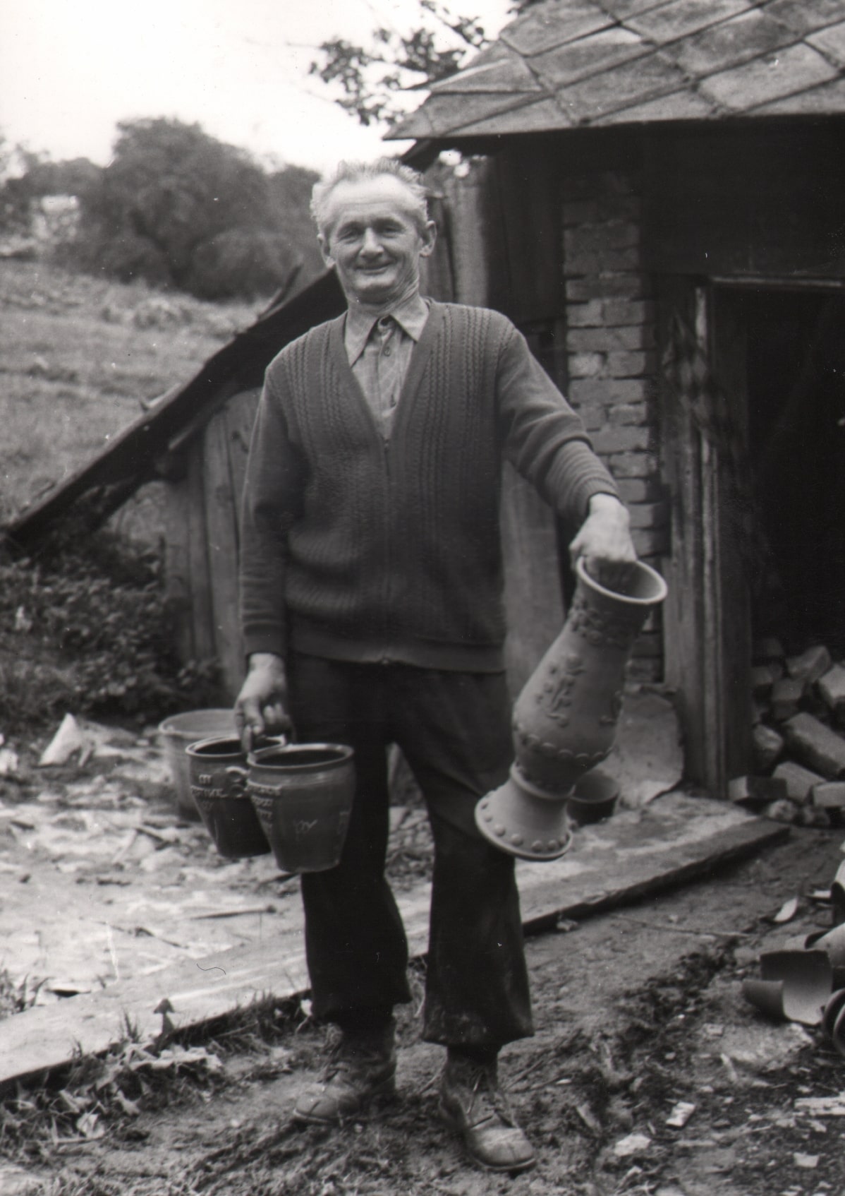 427 A.F. Etnografia, Roman Zaprzałka, garncarz z Rzepiennika Biskupiego, 1978r.