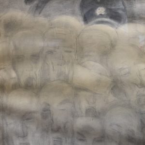 480 ah,  ein lied, autor jerzy brandhuber,  węgiel, 70x100 cm. po 1945 r.