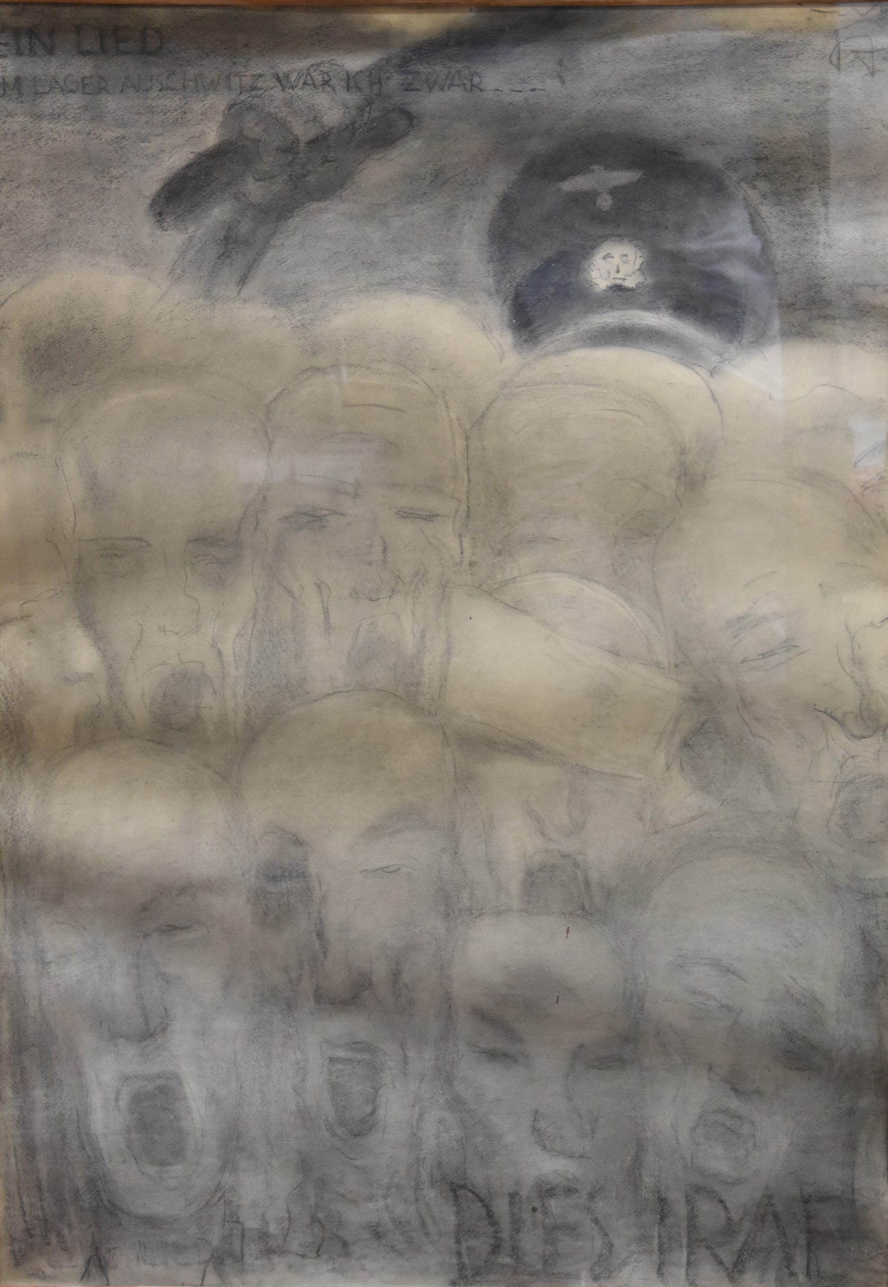 480 ah,  ein lied, autor jerzy brandhuber,  węgiel, 70x100 cm. po 1945 r.