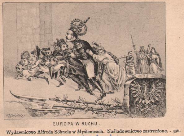 4976 ah pocztówka historyczna europa w ruchu.