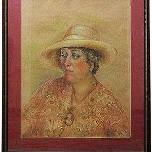 5424 ah, autor alicja steger zamojska, portret elżbiety przybyszowskiej, pastel lata 70-te xx w.