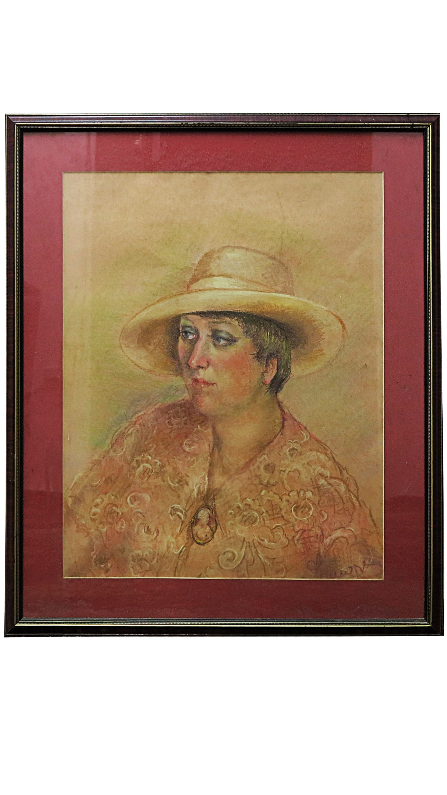 5424 ah, autor alicja steger zamojska, portret elżbiety przybyszowskiej, pastel lata 70-te xx w.