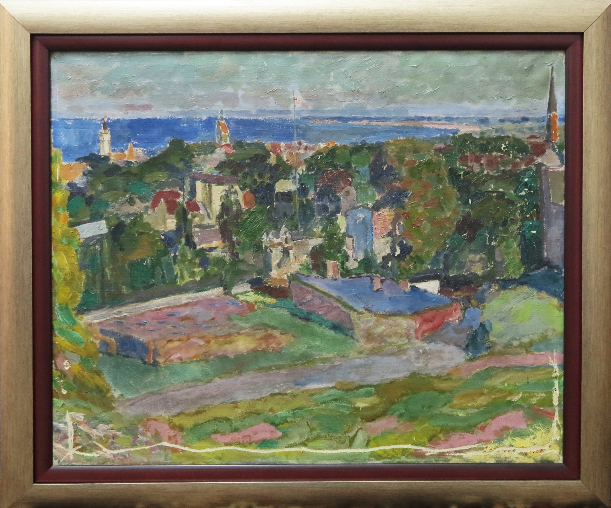 5455 ah, jan wodyński,  sopot,  olej na płótnie, 52x64 cm.