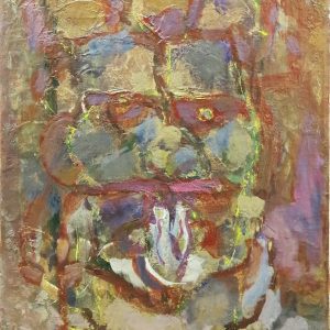 5458 ah, jan wodyński, maszkaron i, 46 x 39, olej na płótnie.