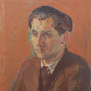 5460 ah, jan wodyński,  portret mężczyzny, 41 x 38 cm, olej na płótnie.