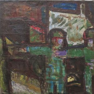 5464 ah, jan wodyński, defilada, 53 x 53, olej na płótnie.
