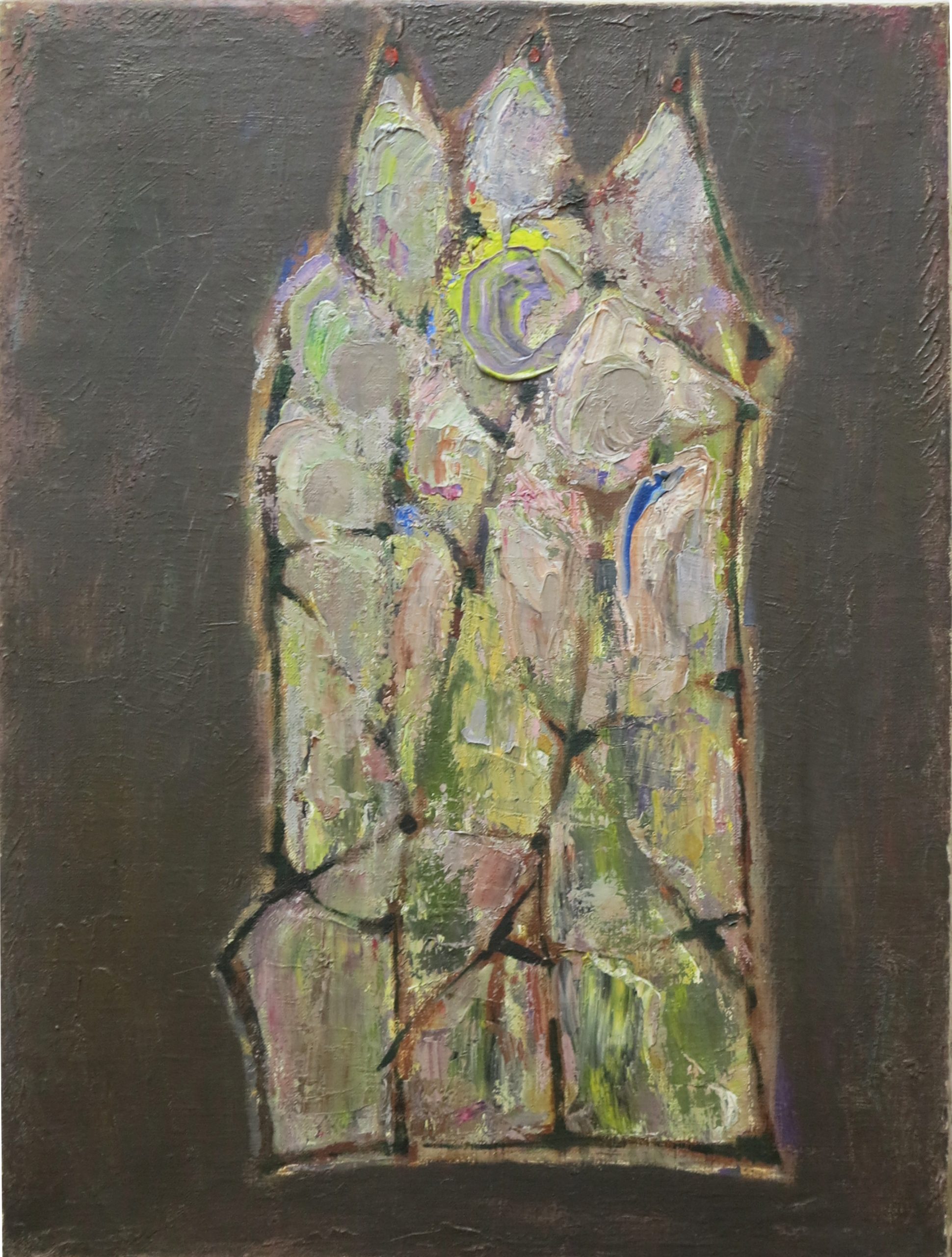 5466 ah, jan wodyński,  obraz kompozycja, 61 x 46 cm, olej na płótnie