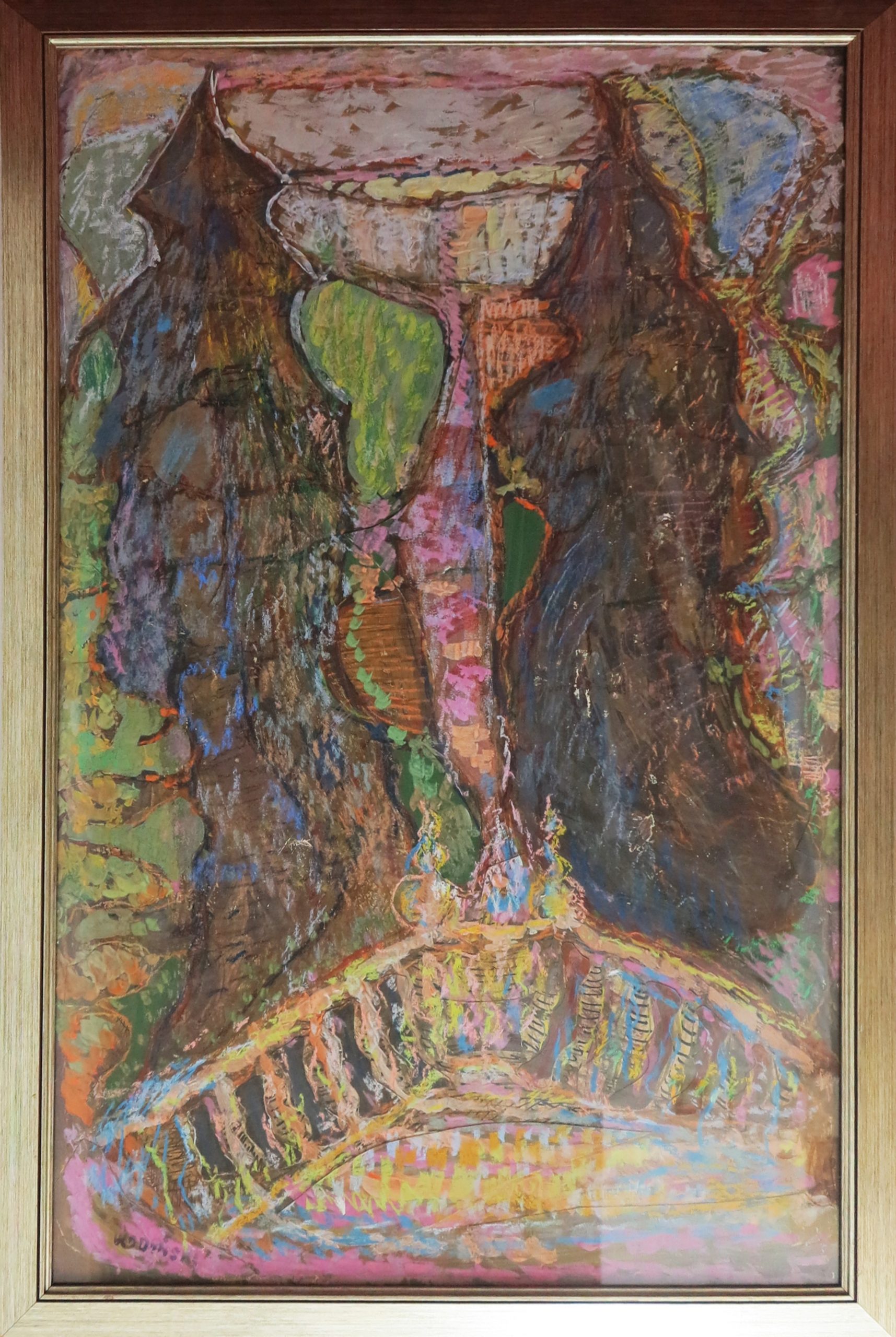 5472 ah, jan wodyński, przeciwieństwa (wcześniej ogród), 109x72 cm, tech.miesz.