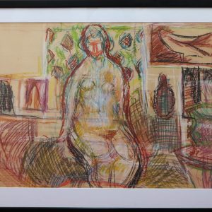 5477 ah, jan wodyński,  akt, 71x83 cm., pastele
