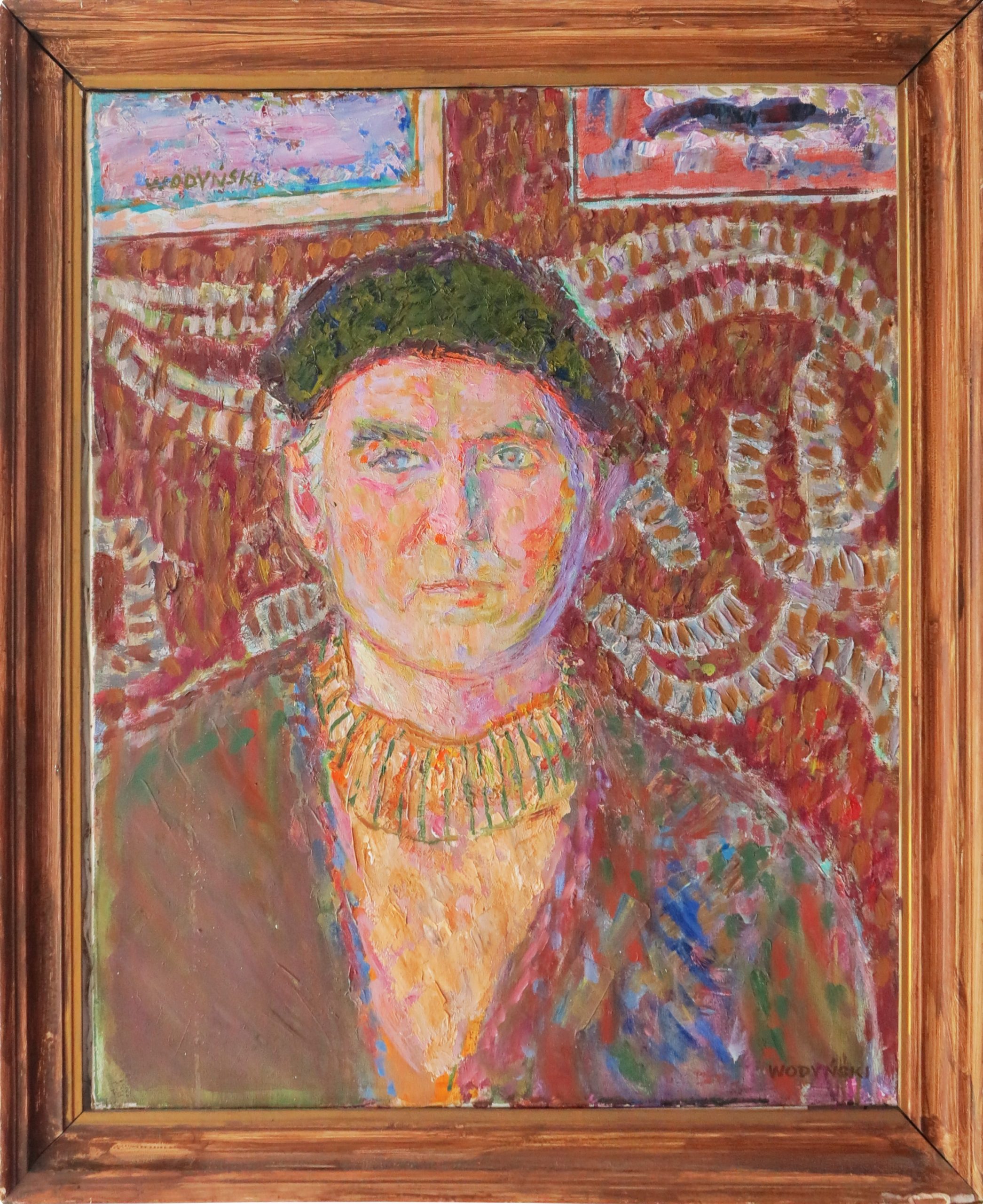 5500 ah, jan wodyński, autoportret, 73x60, 1978 r., olej na płótnie