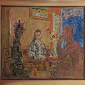 5506 ah, jan wodyński,  trzy dziewczyny, 80x100, 1963, olej na płótnie