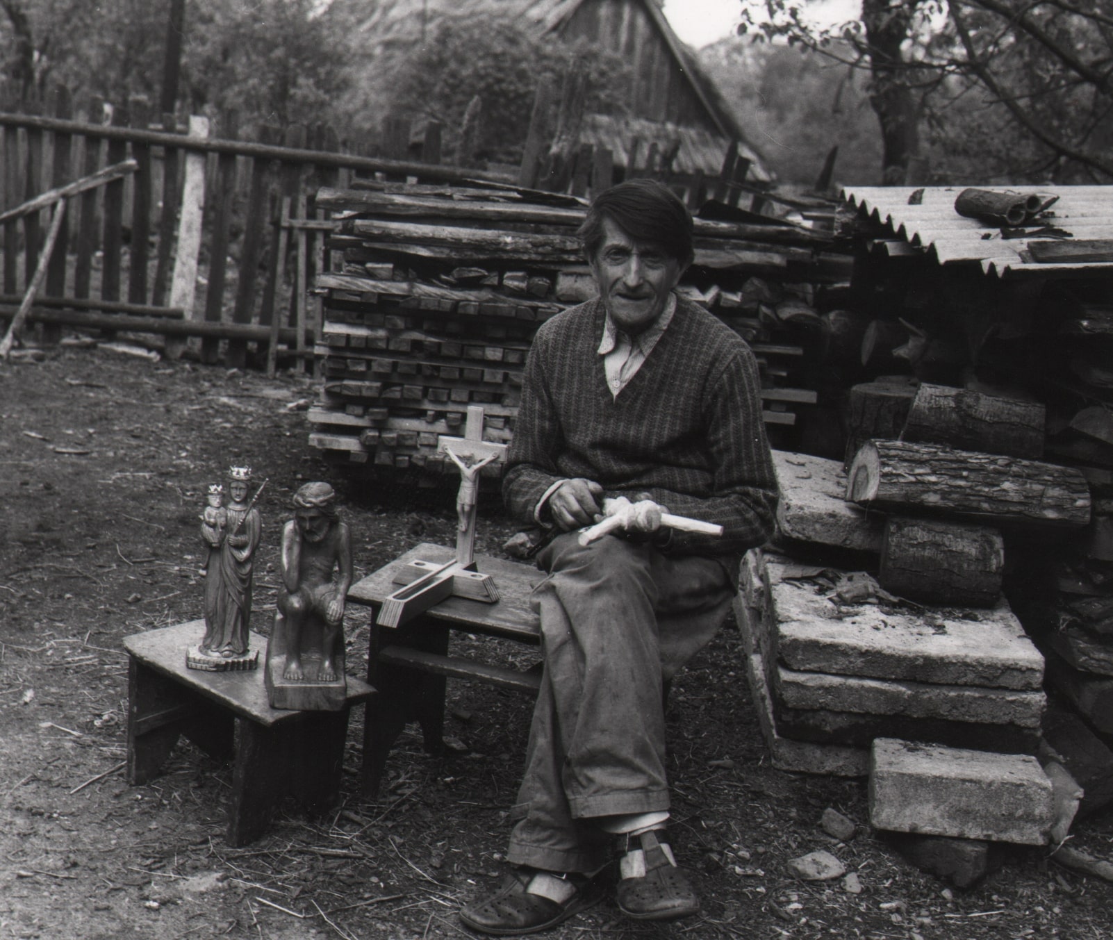 581 A.F. Etnografia, Józef Rzońca z Cieklina, 1976r.