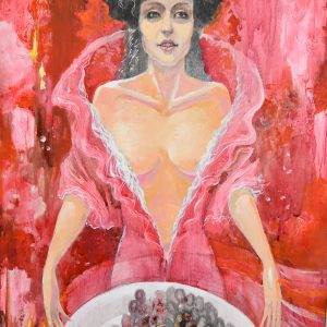 6369 ah, autor sergiej garkavij ukraina, winogrona, akryl tusz na dykcie, 70 x 50 cm