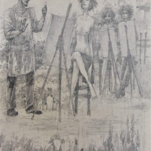 6370 ah, autor sergiej garkavij ukraina, plener, ołówek, 42 x 30 cm