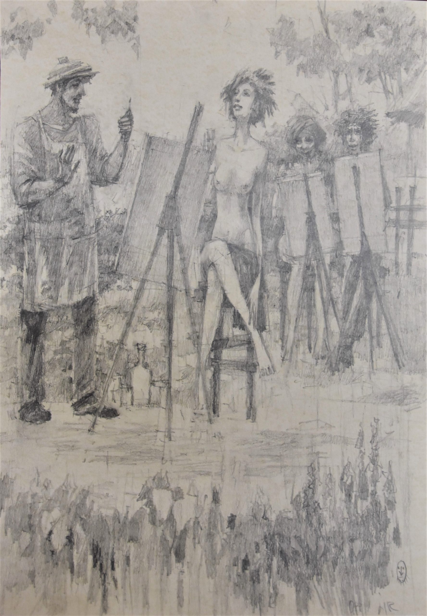 6370 ah, autor sergiej garkavij ukraina, plener, ołówek, 42 x 30 cm