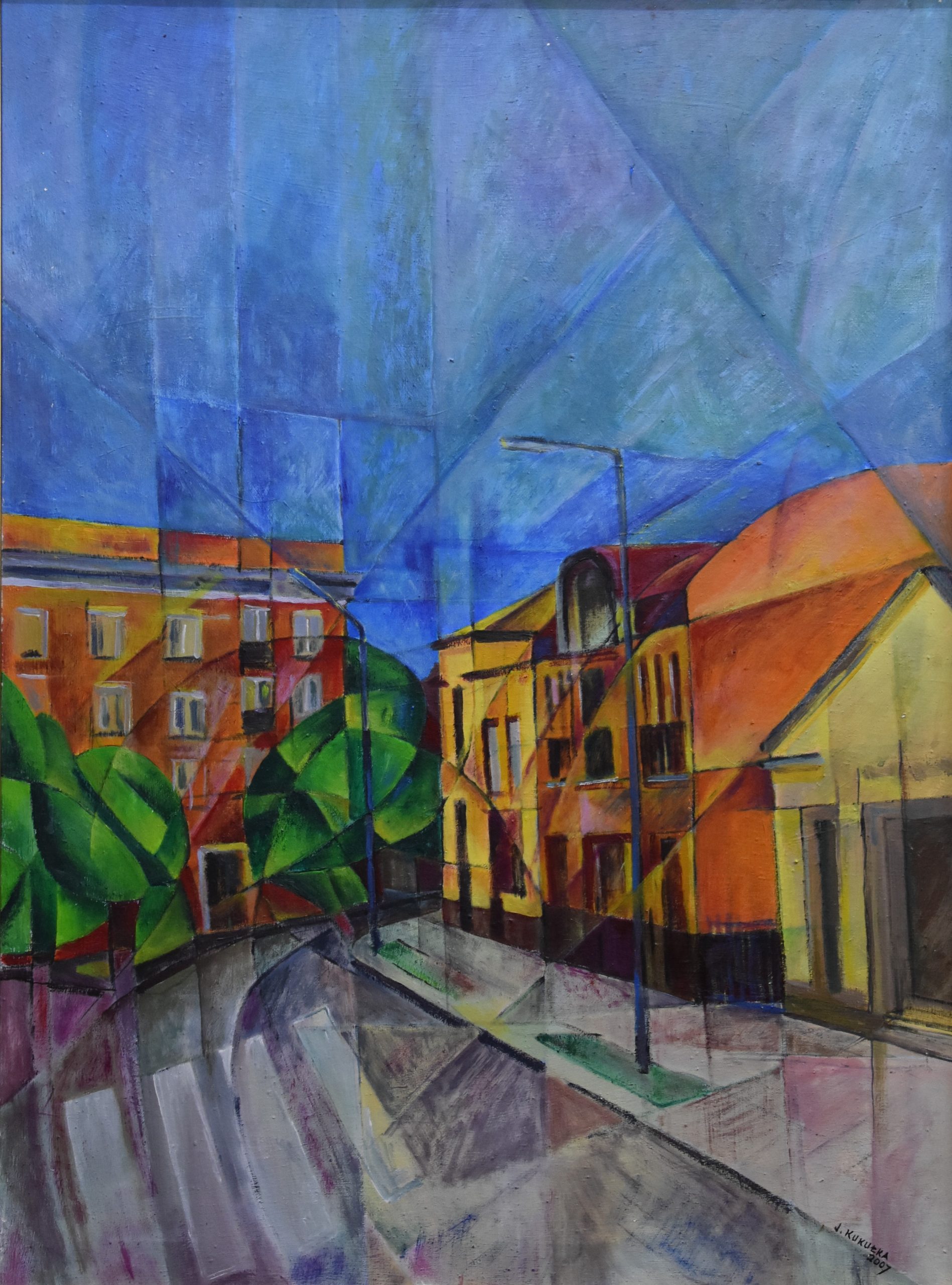 6440 ah, jan kukułka, jasło, ul. kopernika, 2017, akryl, 70 x 80 cm
