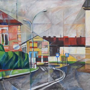 6440 ah, jan kukułka, jasło, ul. kopernika, 2017, akryl, 70 x 80 cm