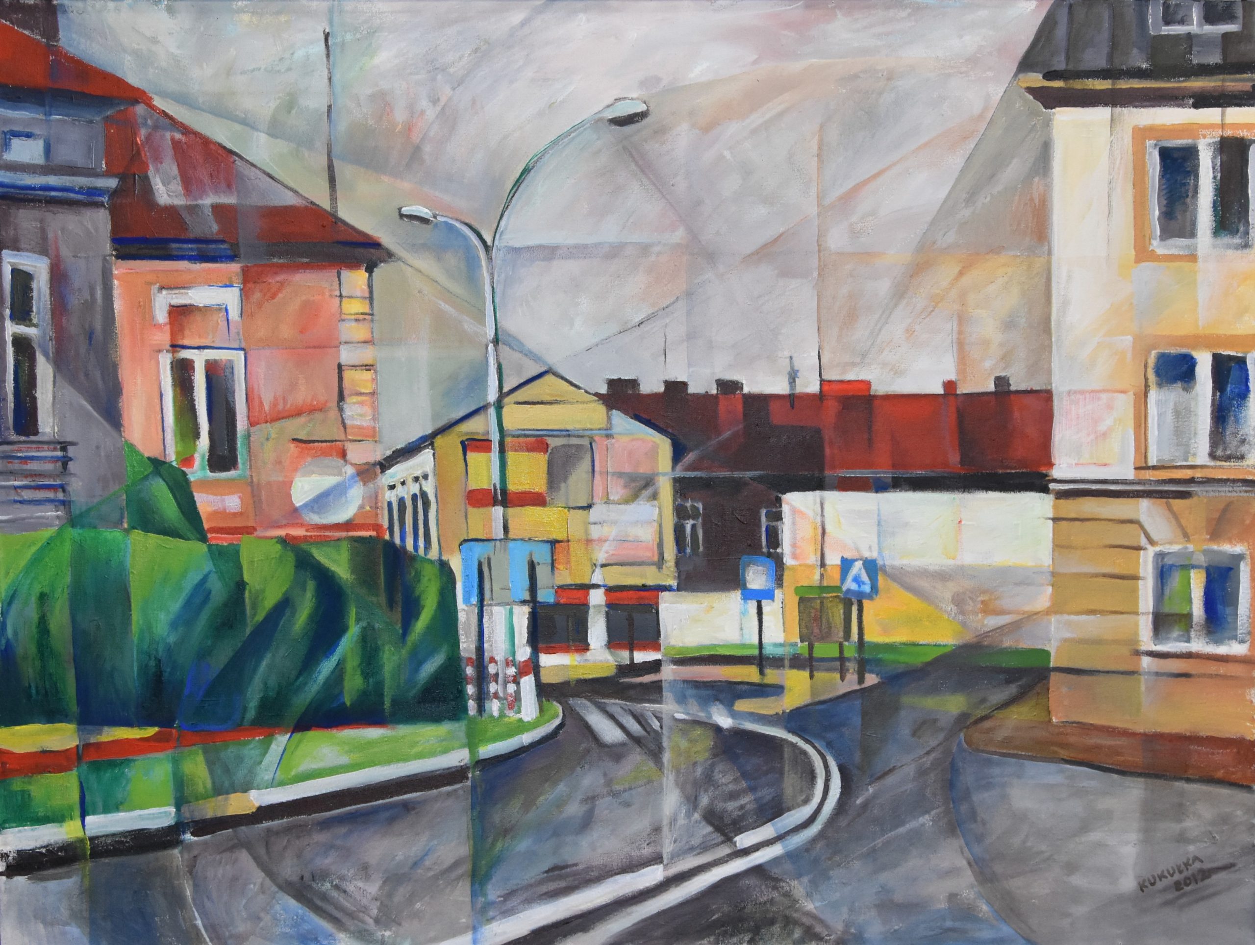 6440 ah, jan kukułka, jasło, ul. kopernika, 2017, akryl, 70 x 80 cm