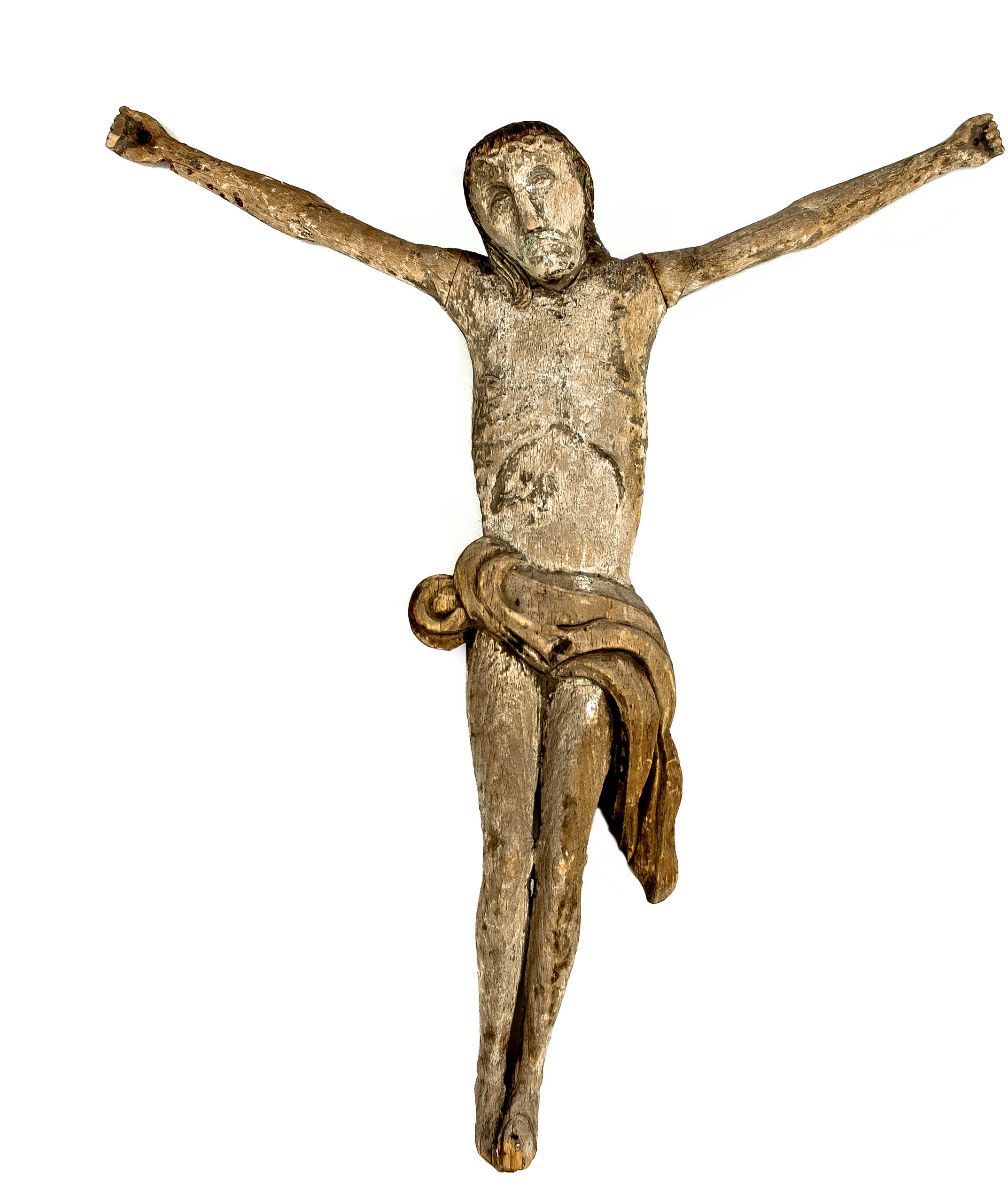 674 etnografia - chrystus ukrzyżowany, druga połowa xix w., wys. 45 cm, szer. 38 cm, gł. 6,5 cm