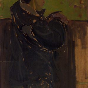 680 ah autor ignacy pinkas, mój model, 1919, olej na tekturze, 101x61,