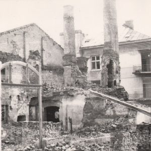 82  af jasło, ruiny przy ul. kościuszki, wlot ul. igielnej później siedziba orbis.