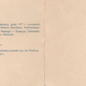 84 ahsid – zaproszenie na sesję naukową dotyczącą prof. stanisława pawłowskiego, 1969 r.