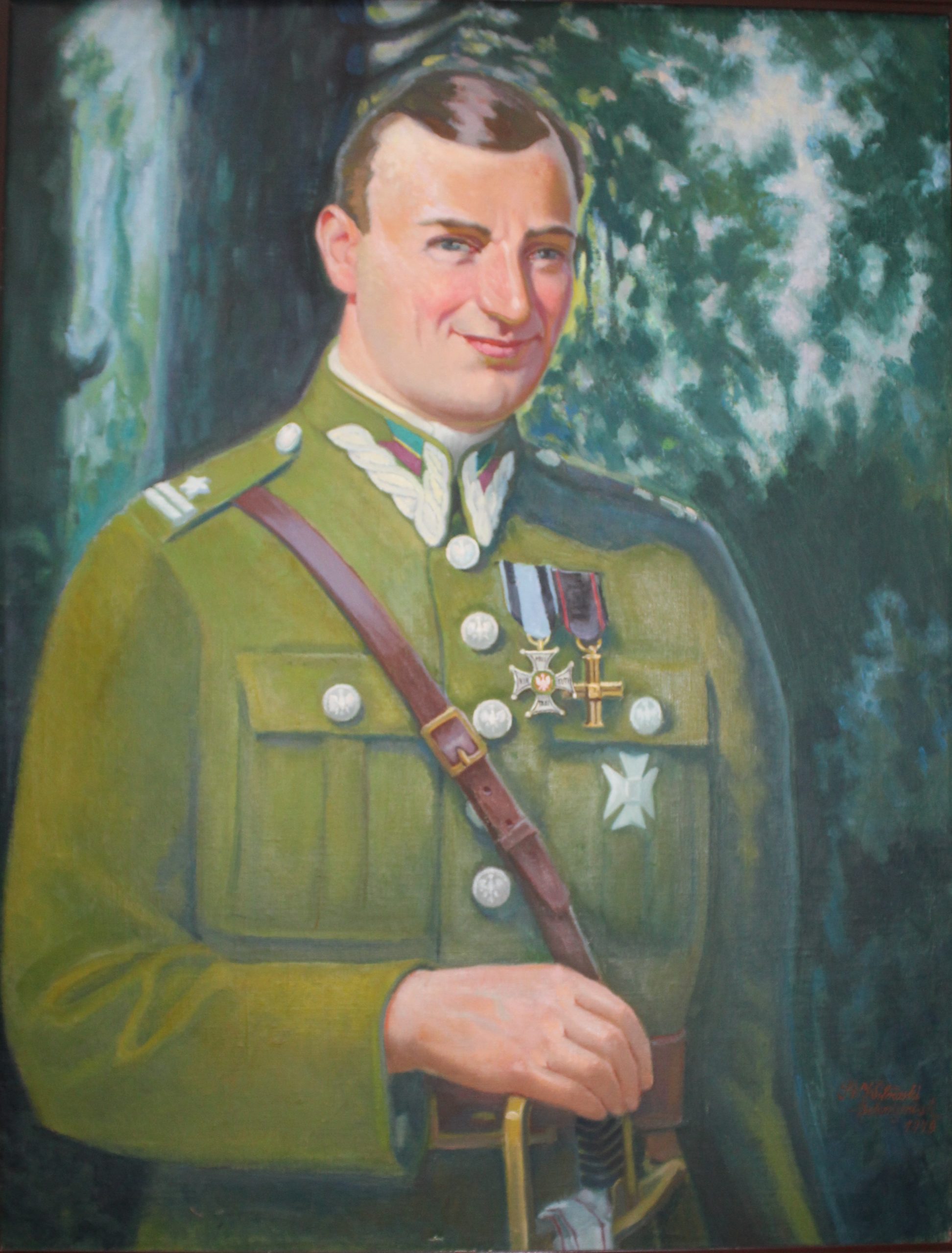 899 ah, autor st. witowski iskrzyniak, portret mjr henryka dobrzańskiego, 1979, olej na płótnie, 85x65 cm