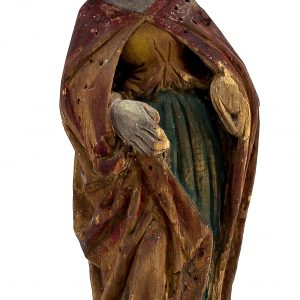 933 rzeźba,  Ś‌więta niewiasta, xv w. 30x12 cm