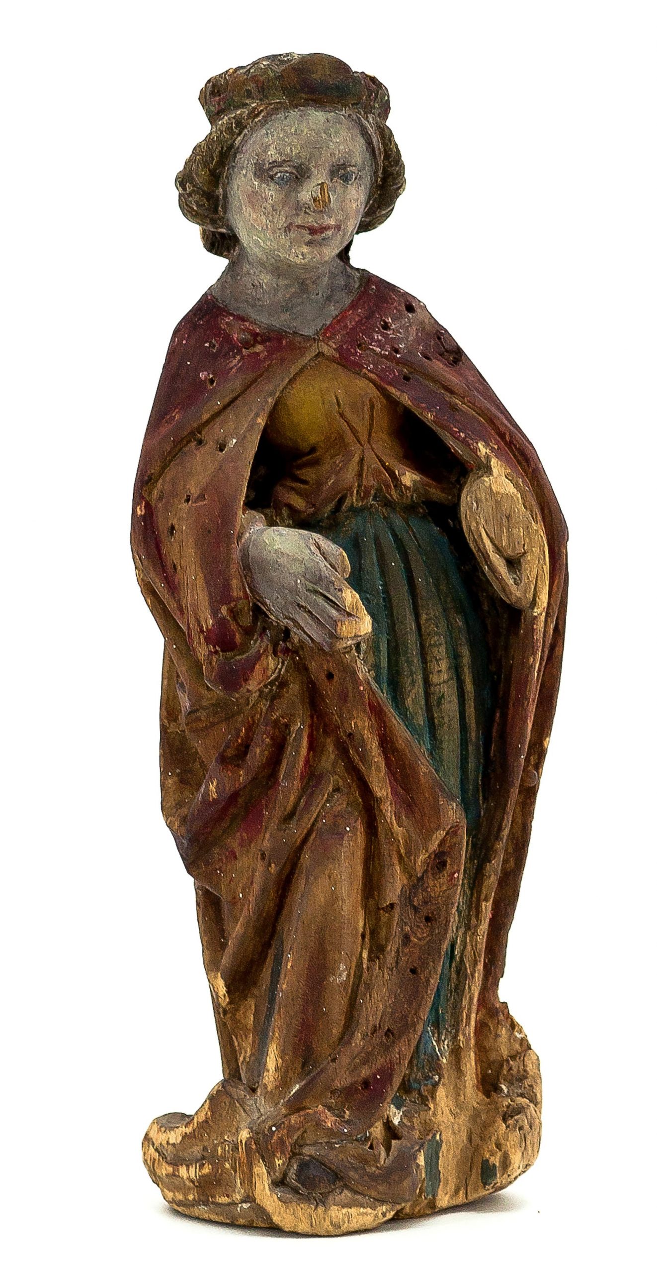 933 rzeźba,  Ś‌więta niewiasta, xv w. 30x12 cm