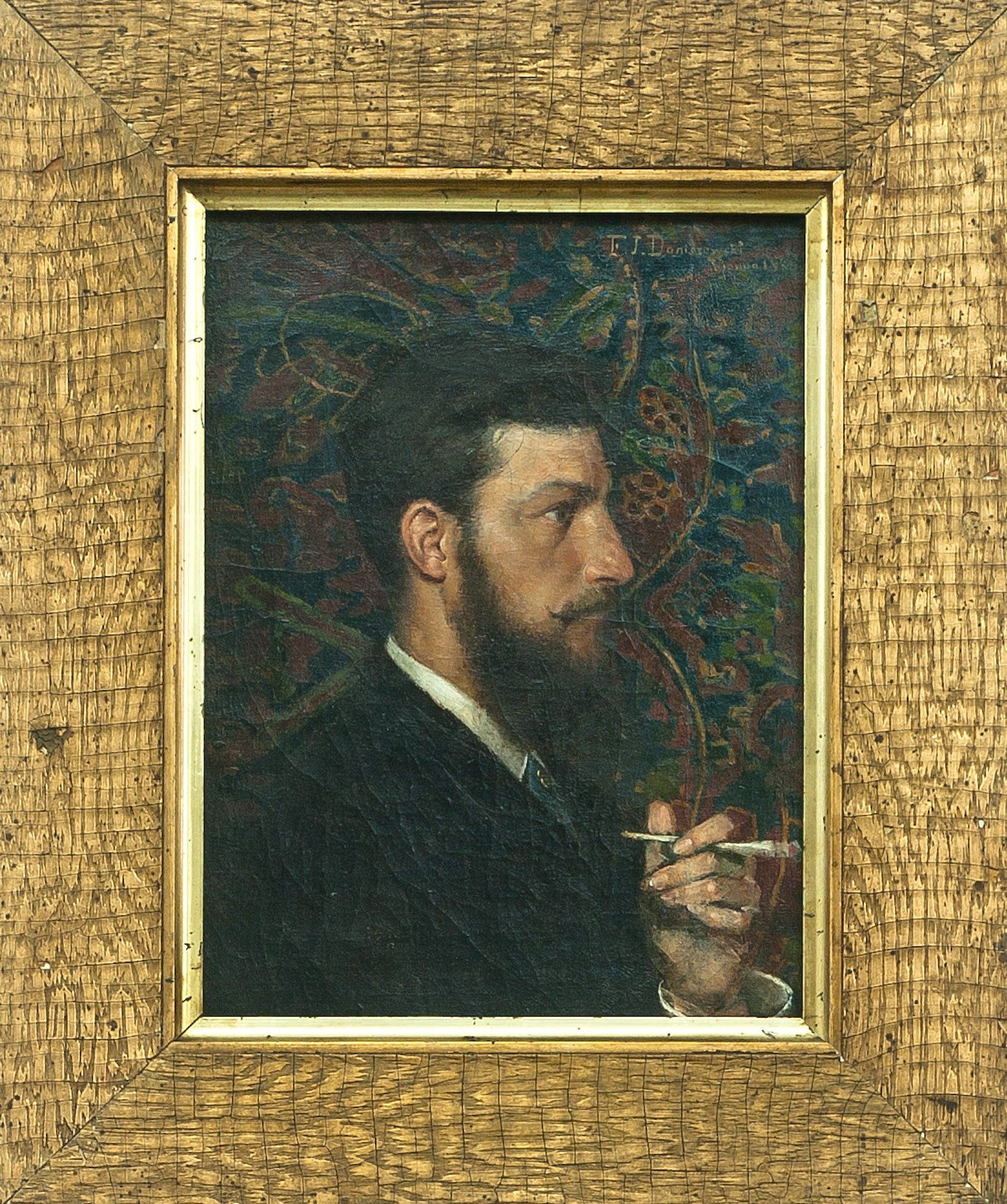 935 ah portret młodego mężczyzny, 1886, mal. franciszek daniszewski, olej na płótnie.