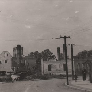 358 afh jasło, ruiny przy skrzyżowaniu ul. floriańskiej i sobniowskiej 1945 r.