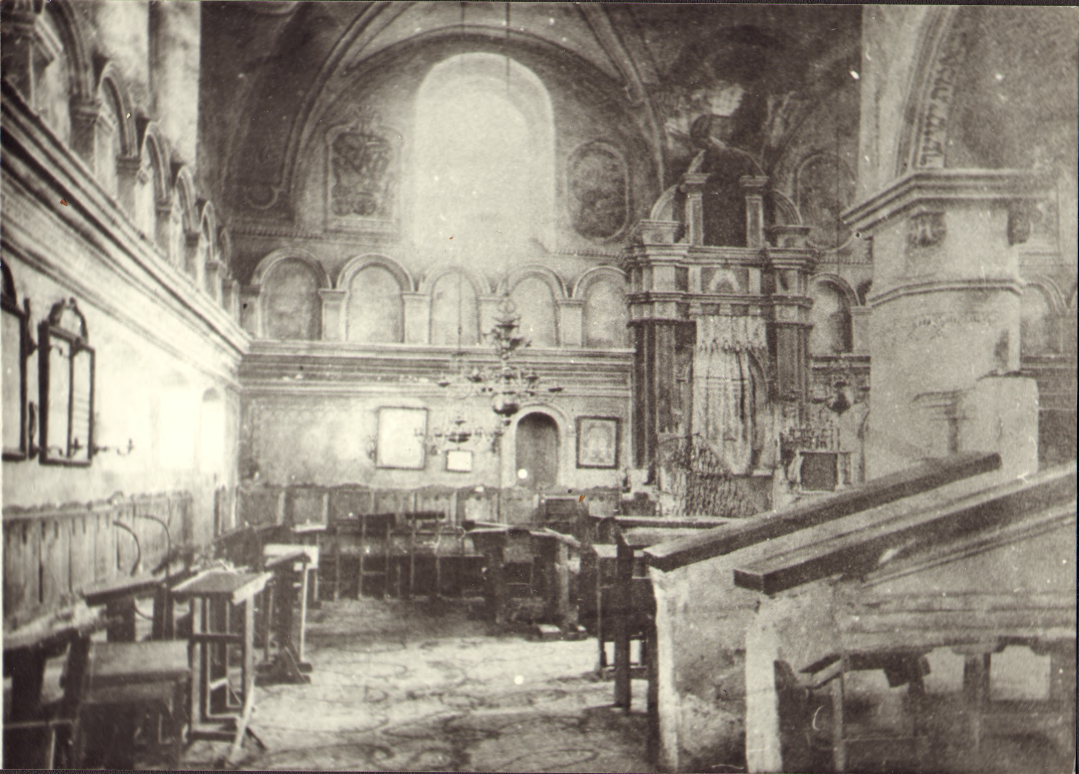 1232 afh nowy Żmigród, synagoga wnętrze stan sprzed 1939 r.