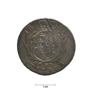 0768 zbiory numizmatyczne st. kadyiego; księstwo warszawskie (1813); 1-3 talara- rewers