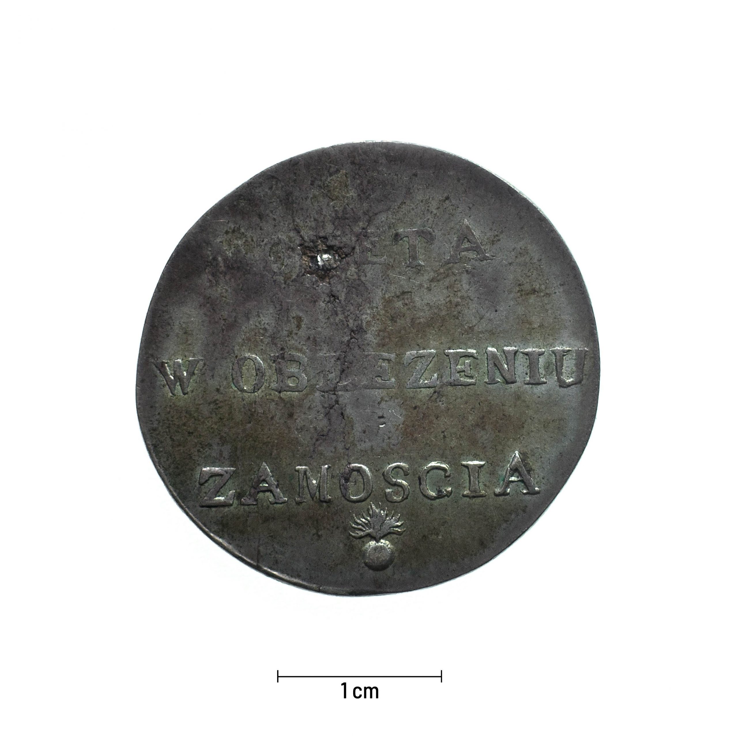 0773 zbiory numizmatyczne st. kadyiego; księstwo warszawskie (1813); 2 złote zamość- awers