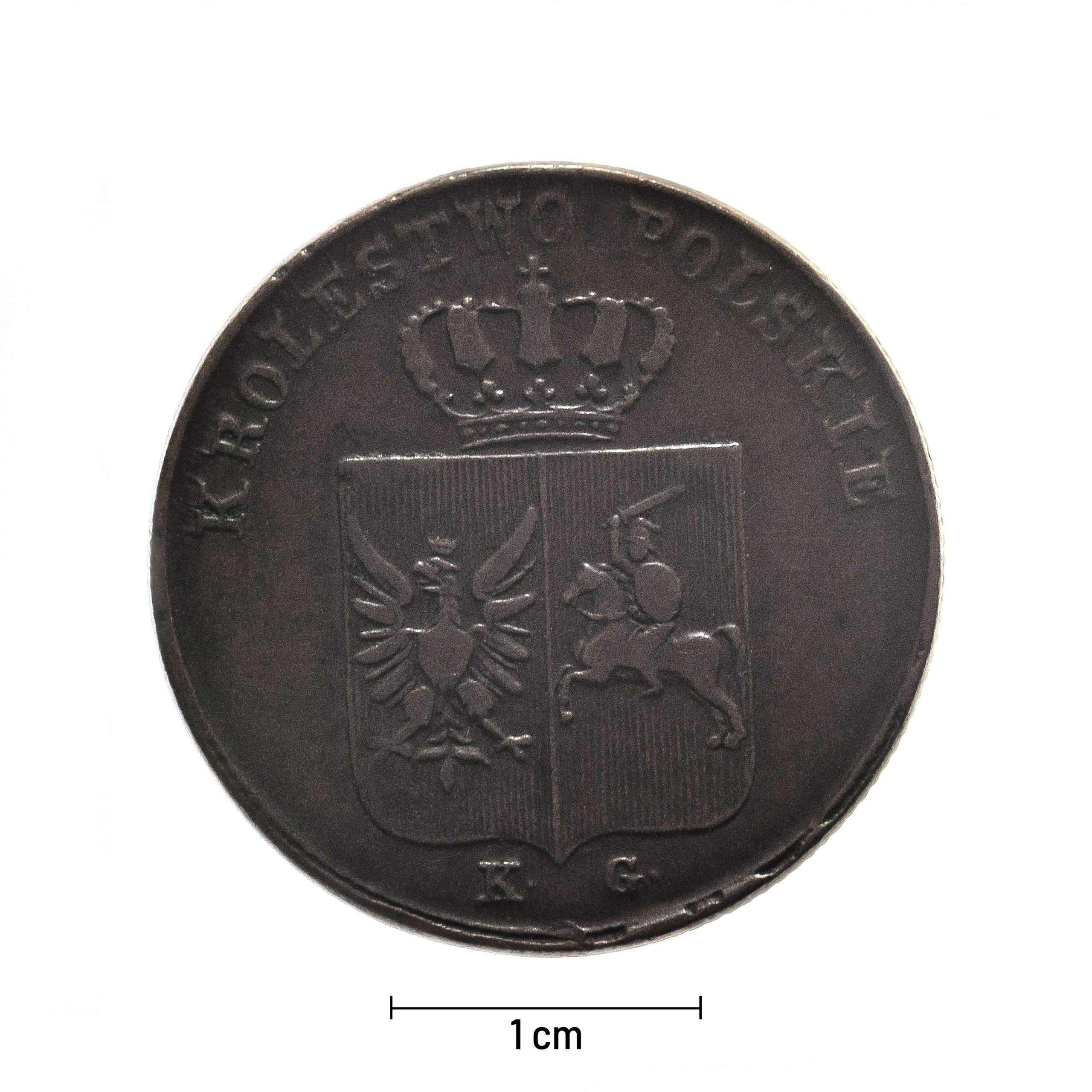 0833 zbiory numizmatyczne st. kadyiego; królestwo polskie (1831); 3 grosze – awers