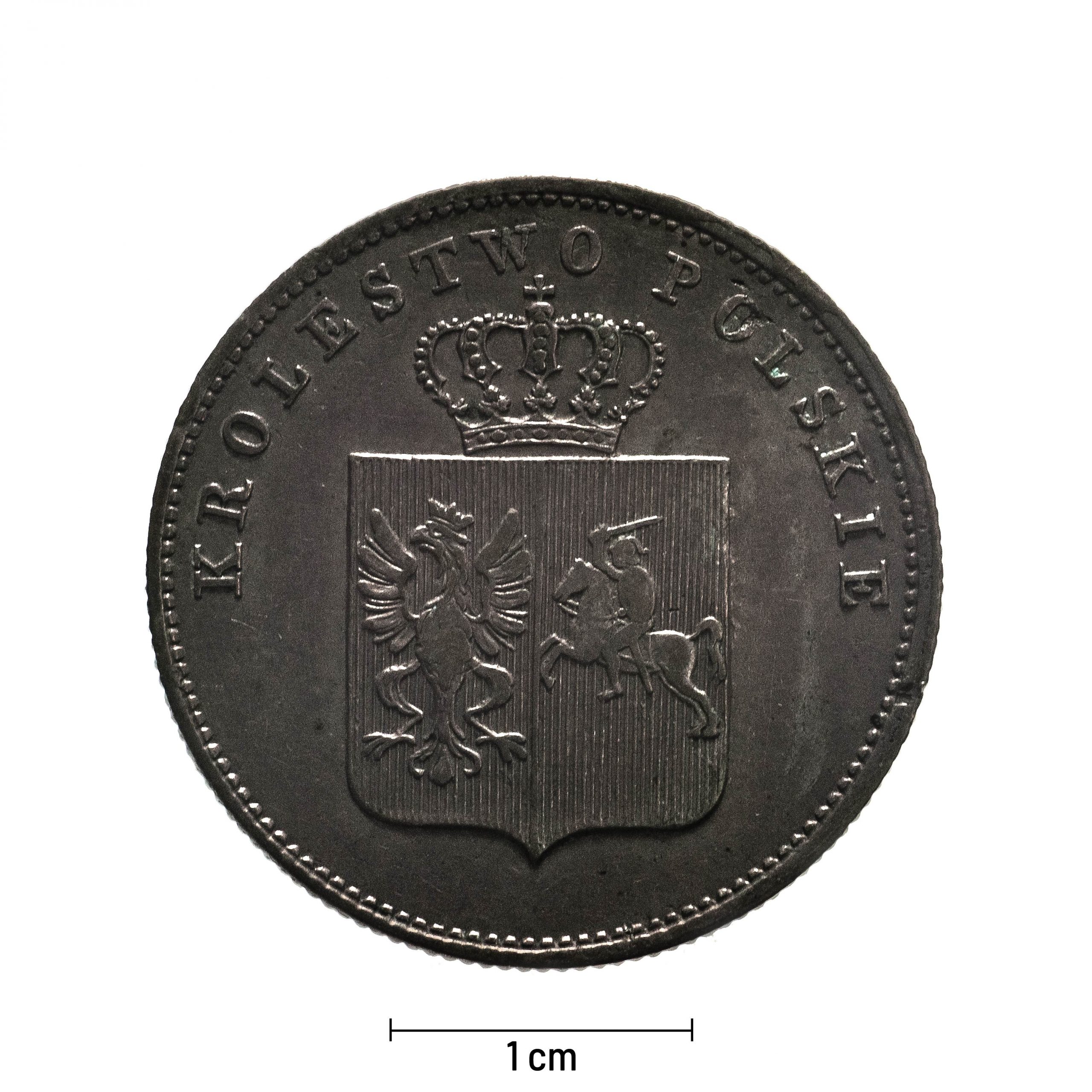 0835 zbiory numizmatyczne st. kadyiego; królestwo polskie (1831); 2 złote – awers