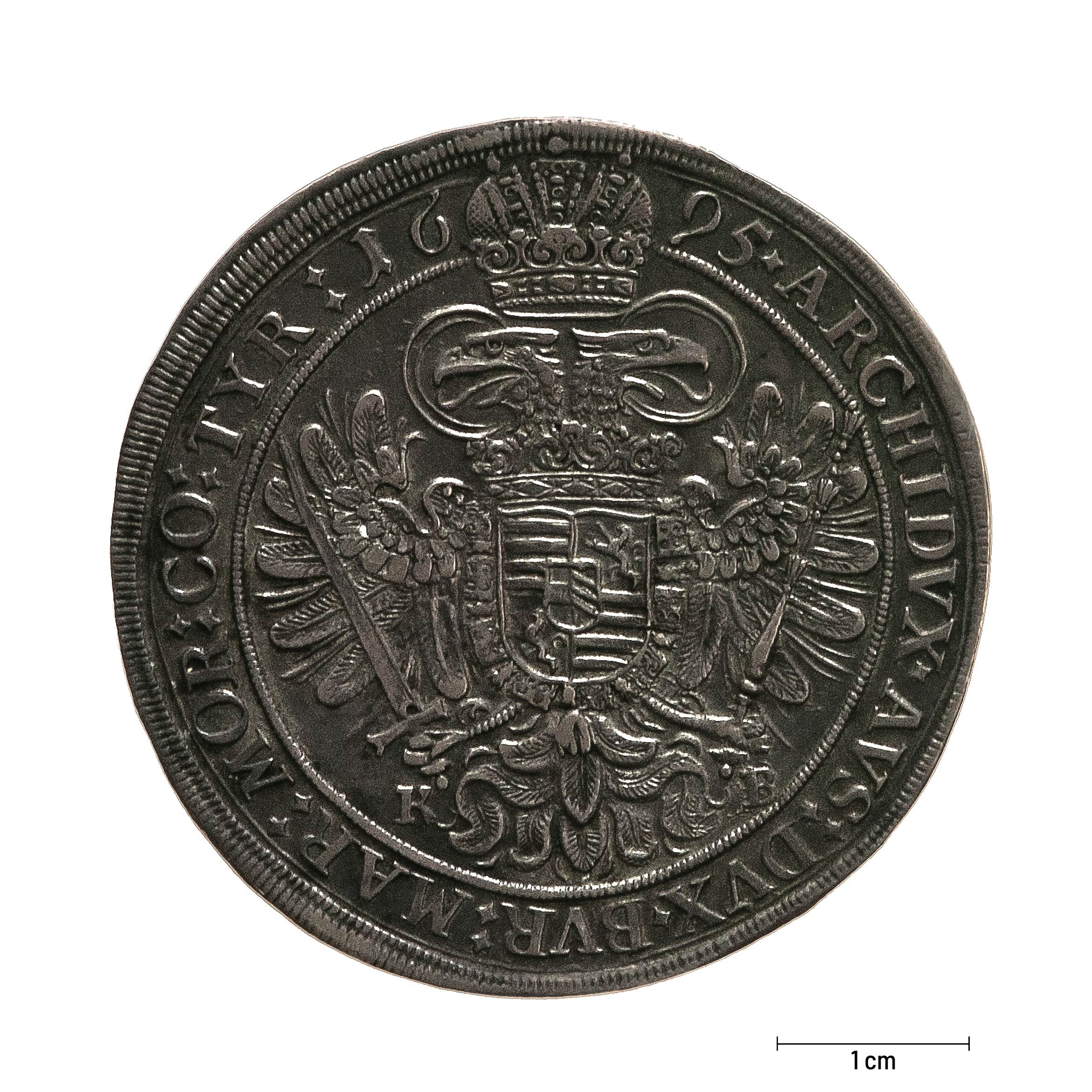 0910 zbiory numizmatyczne st. kadyiego; leopold i cesarz austriacki (1695); talar węgierski- rewers