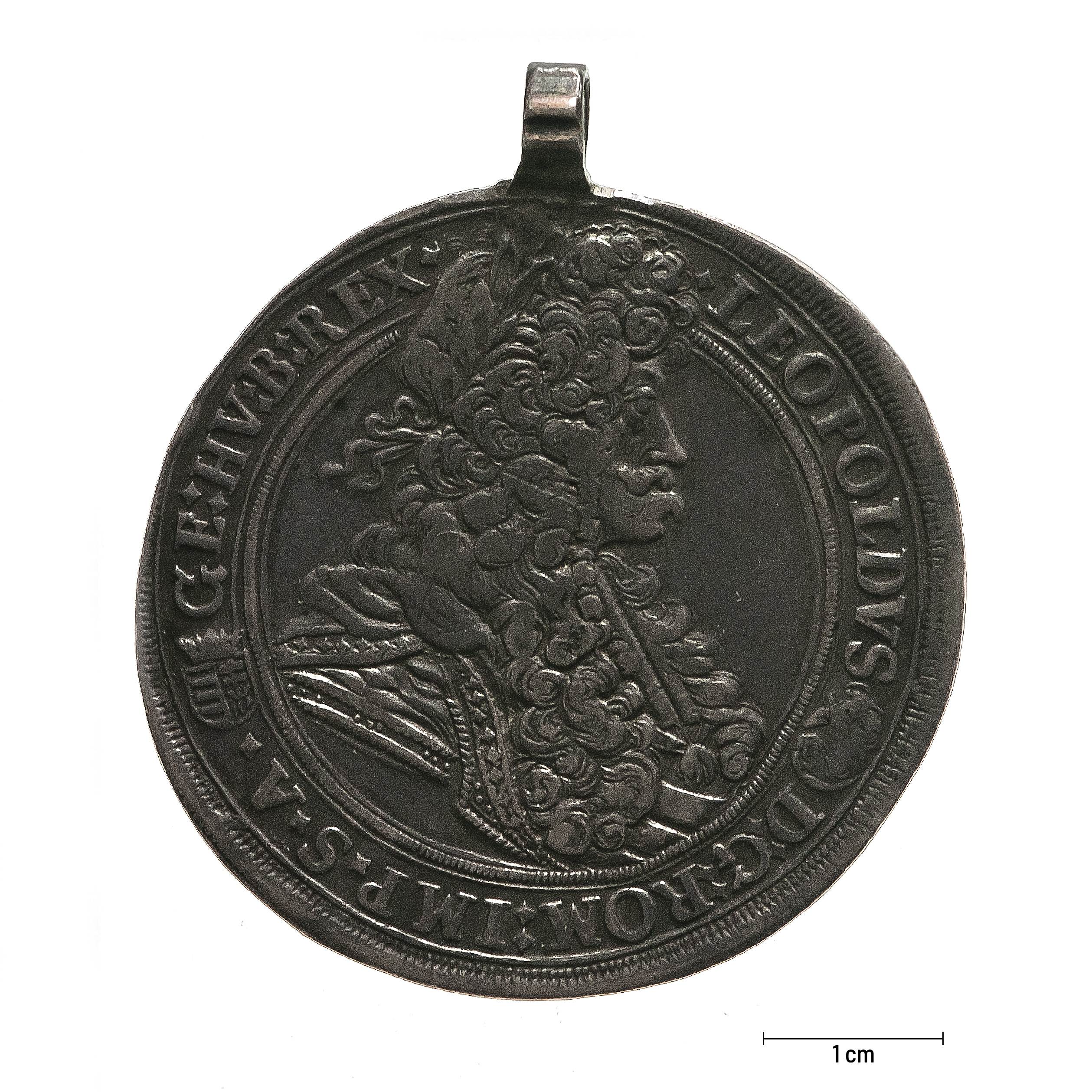 0911 zbiory numizmatyczne st. kadyiego; leopold i cesarz austriacki (1698); talar - awers