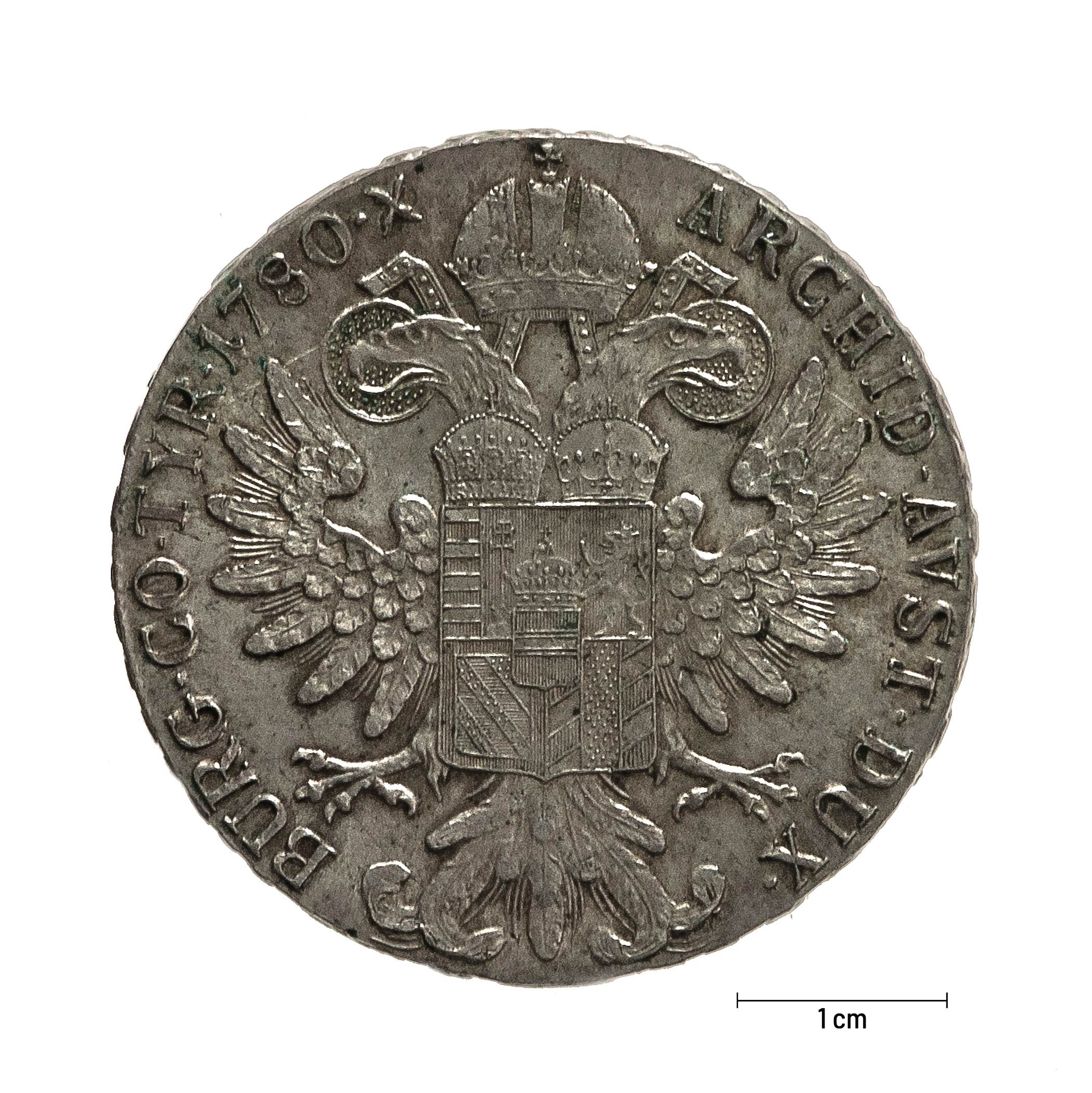0913 zbiory numizmatyczne st. kadyiego; maria teresa cesarzowa austriacka (1780); talar - rewers