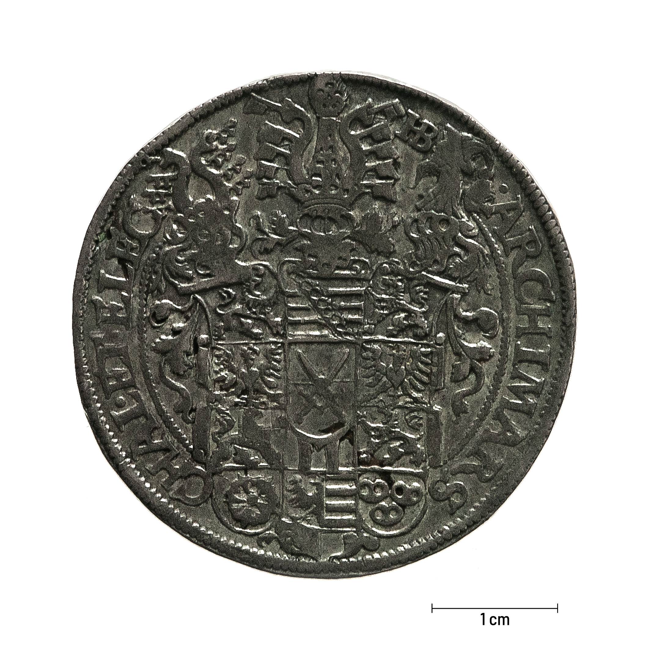 0919 zbiory numizmatyczne st. kadyiego; august książę saski (1586); talar – rewers