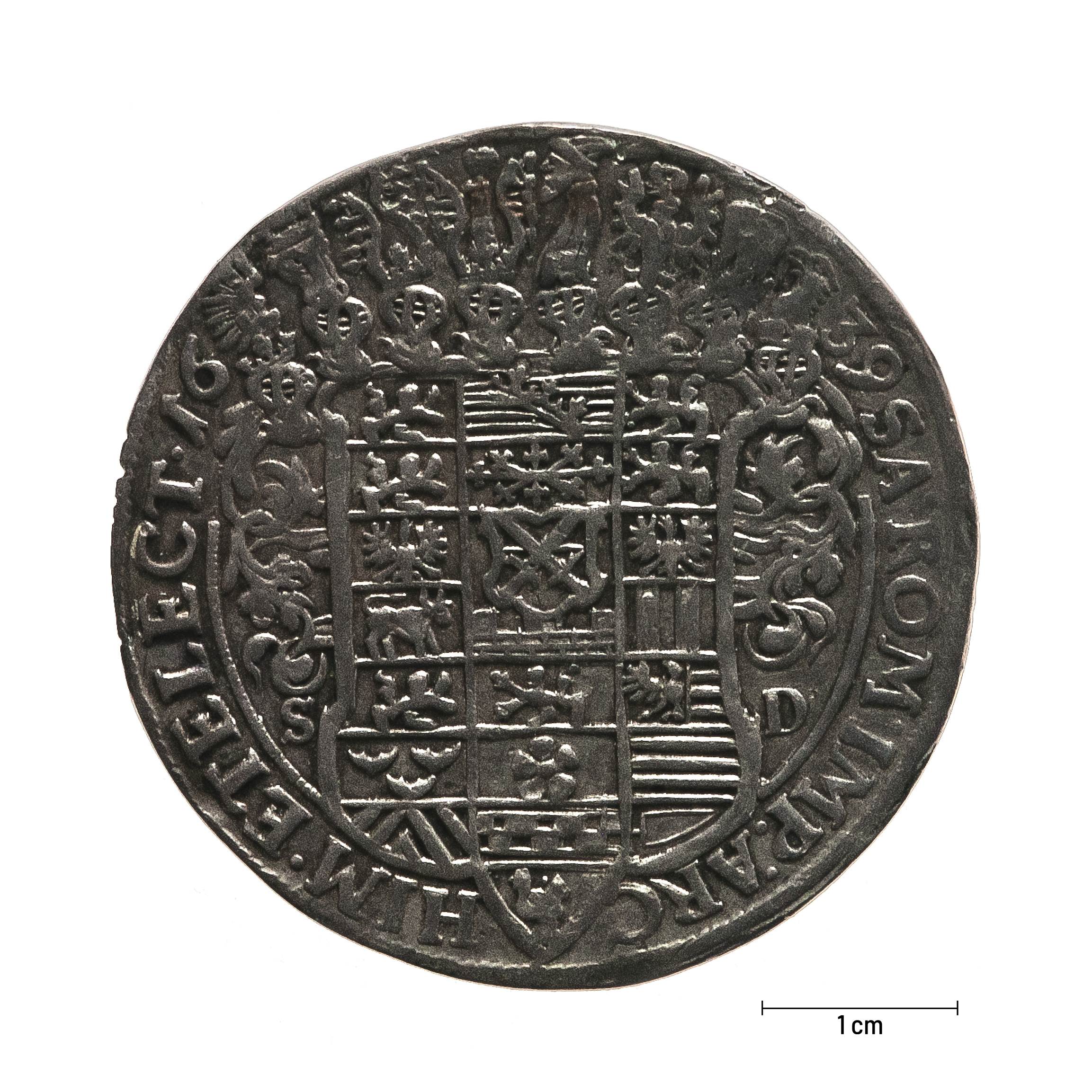 0922 zbiory numizmatyczne st. kadyiego; jan jerzy książę saski (1639); talar - rewers