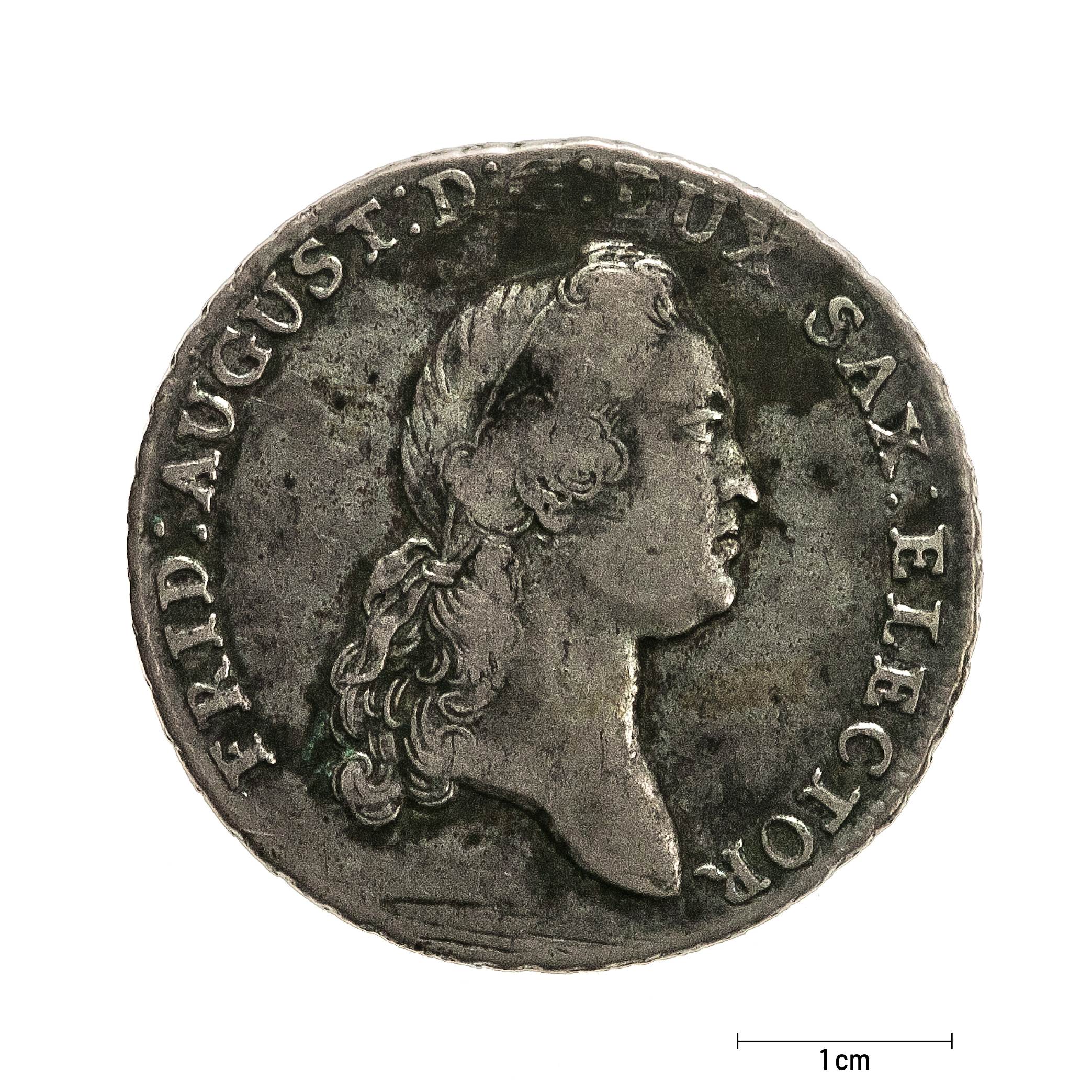 0923 zbiory numizmatyczne st. kadyiego; fryderyk august książę saski (1775); talar - awers